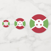 Vlag van Burundi Confetti (Achterkanten)