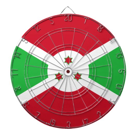 Vlag van Burundi Dartbord (Voorkant)