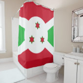 Vlag van Burundi Douchegordijn (In situ)