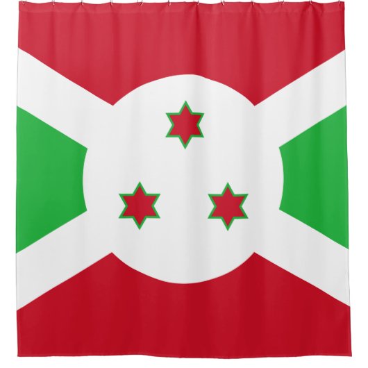 Vlag van Burundi Douchegordijn (Voorkant)