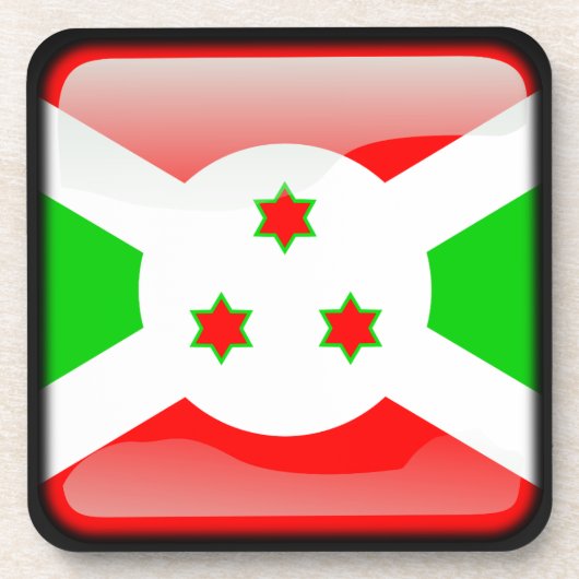 Vlag van Burundi Drankjes Onderzetter (Voorkant)
