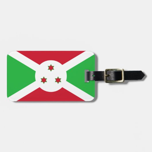 Vlag van Burundi Easy ID Personal Bagagelabel (Voorkant horizontaal)