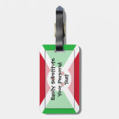 Vlag van Burundi Easy ID Personal Bagagelabel (Achterkant verticaal)