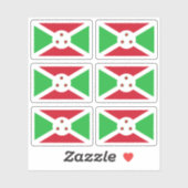 Vlag van Burundi - een collectie Sticker (Vel)