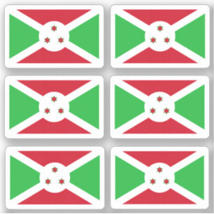 Vlag van Burundi - een collectie Sticker