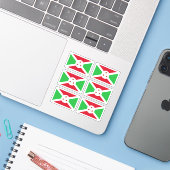 Vlag van Burundi - een collectie Sticker (Laptop met iPhone)