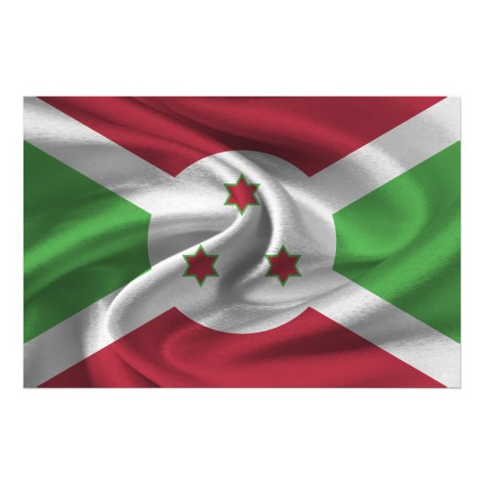 Vlag van Burundi Foto Afdruk (Voorkant)
