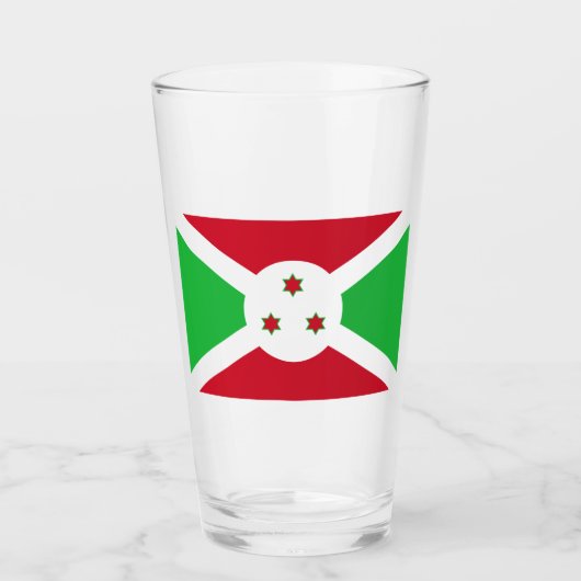 Vlag van Burundi Glas (Voorkant)