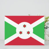 Vlag van Burundi Kaart (Staand voorkant)