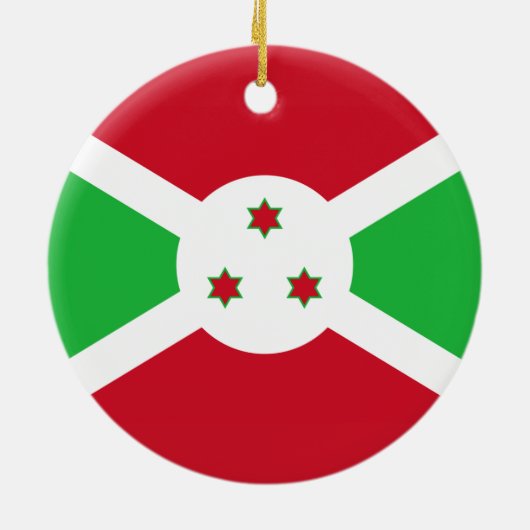 Vlag van Burundi Keramisch Ornament (Achterkant)