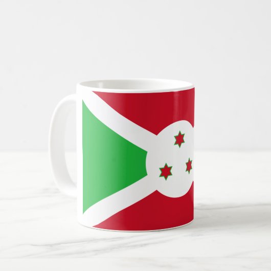 Vlag van Burundi Koffiemok (Voorkant links)
