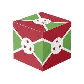 Vlag van Burundi Kubus (Voorkant hoekig)