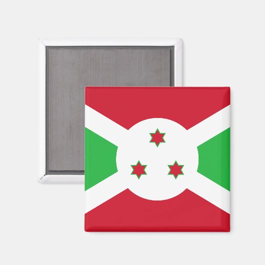 Vlag van Burundi Magneet (Voorkant / Achterkant)