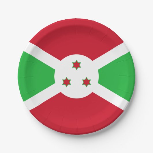 Vlag van Burundi Papieren Bordje (Voorkant)