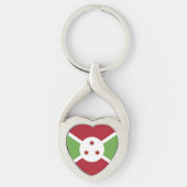 Vlag van Burundi Sleutelhanger (Voorkant)