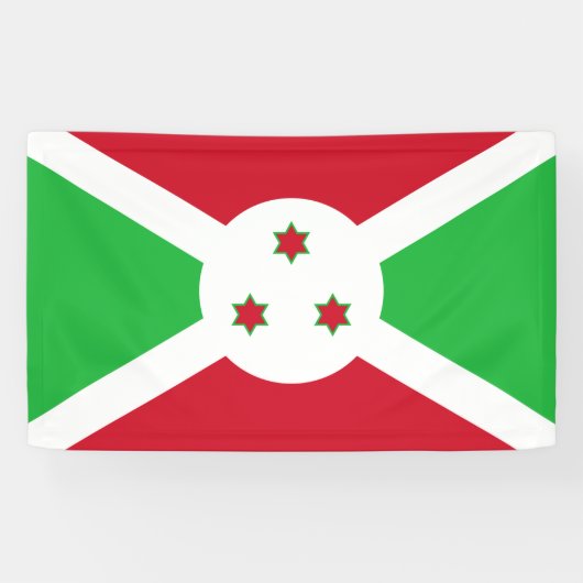 Vlag van Burundi Spandoek (Horizontaal)