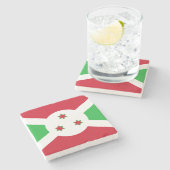 Vlag van Burundi Stenen Onderzetter (Zijkant)