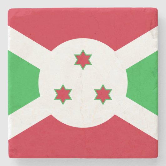 Vlag van Burundi Stenen Onderzetter (Voorkant)