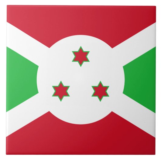 Vlag van Burundi Tegeltje (Voorkant)