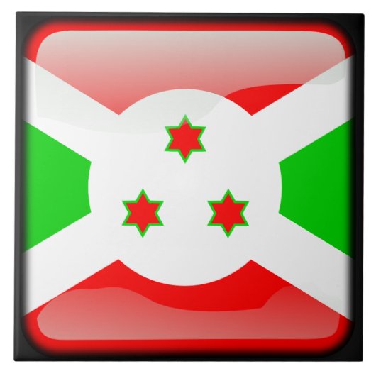 Vlag van Burundi Tegeltje (Voorkant)