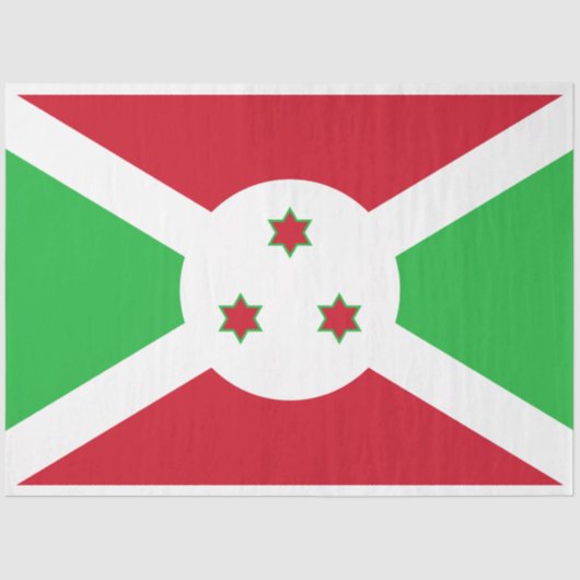 Vlag van Burundi Tissuepapier (Voorkant)