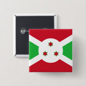 Vlag van Burundi Vierkante Button 5,1 Cm (Voorkant /achterkant)