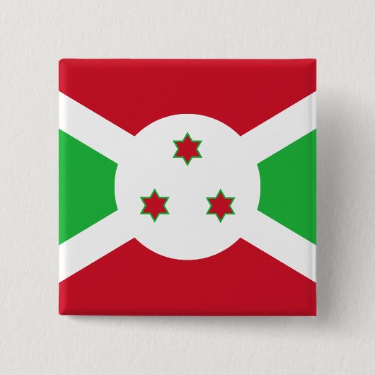 Vlag van Burundi Vierkante Button 5,1 Cm (Voorkant)
