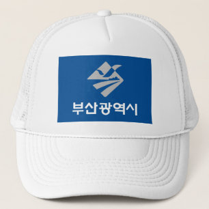 Vlag van Busan (Zuid-Korea) Trucker Pet