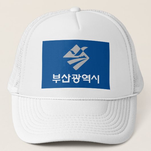 Vlag van Busan (Zuid-Korea) Trucker Pet (Voorkant)