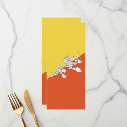 Vlag van Butaan Menu (Voorkant / Achterkant in situ)