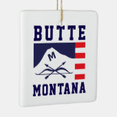 Vlag van Butte, Montana Keramisch Ornament (Rechts)