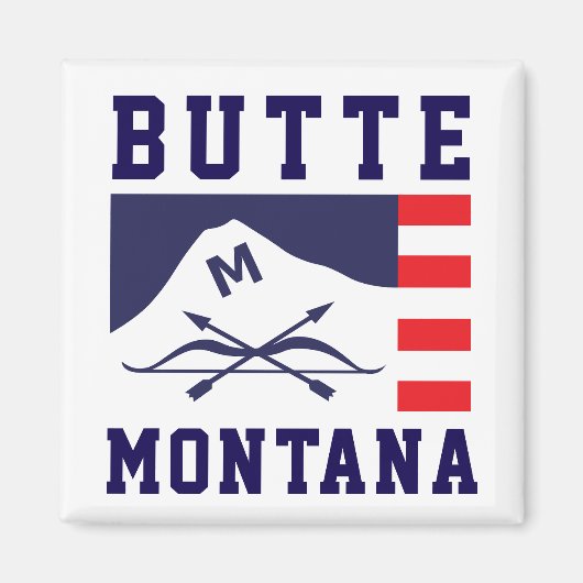 Vlag van Butte, Montana Magneet (Voorkant)