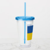Vlag van Button Oekraïne Acryl Drinkbeker (Rechts)