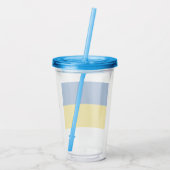 Vlag van Button Oekraïne Acryl Drinkbeker (Achterkant)