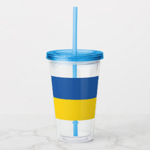 Vlag van Button Oekraïne Acryl Drinkbeker