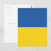Vlag van Button Oekraïne Briefkaart (Voorkant / Achterkant)