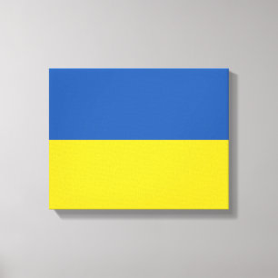 Vlag van Button Oekraïne Canvas Afdruk