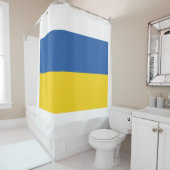 Vlag van Button Oekraïne Douchegordijn (In situ)