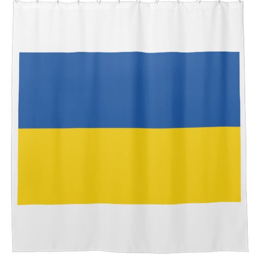 Vlag van Button Oekraïne Douchegordijn (Voorkant)