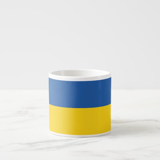 Vlag van Button Oekraïne Espresso Kop (Voorkant)