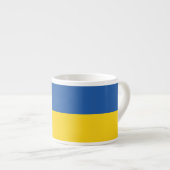 Vlag van Button Oekraïne Espresso Kop (Voorkant rechts)