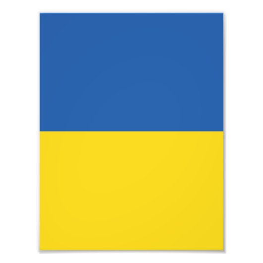 Vlag van Button Oekraïne Foto Afdruk (Voorkant)