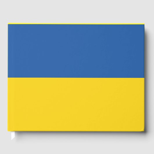 Vlag van Button Oekraïne Gastenboek (Voorkant)