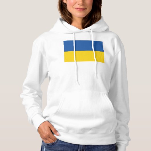 Vlag van Button Oekraïne Hoodie (Voorkant)