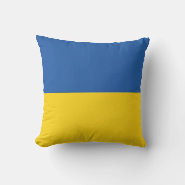 Vlag van Button Oekraïne Kussen (Voorkant)