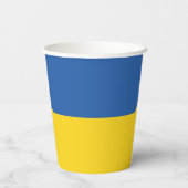 Vlag van Button Oekraïne Papieren Bekers (Achterkant)