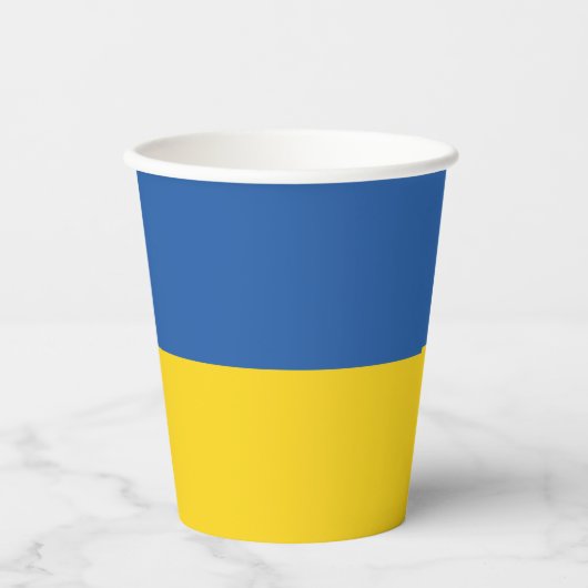 Vlag van Button Oekraïne Papieren Bekers (Voorkant)
