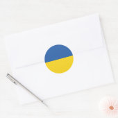 Vlag van Button Oekraïne Ronde Sticker (Envelop)