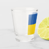 Vlag van Button Oekraïne Shot Glas (Links)