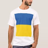 Vlag van Button Oekraïne T-shirt (Voorkant)